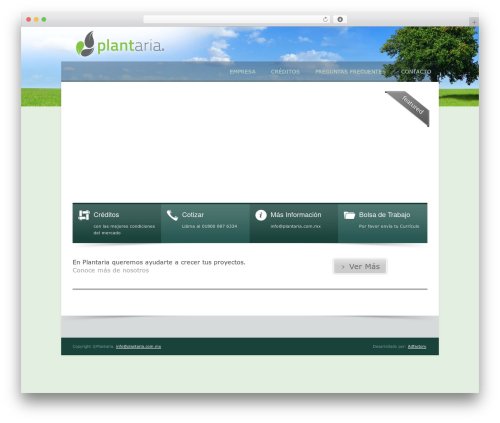 Cold Theme WP theme - plantaria.com.mx