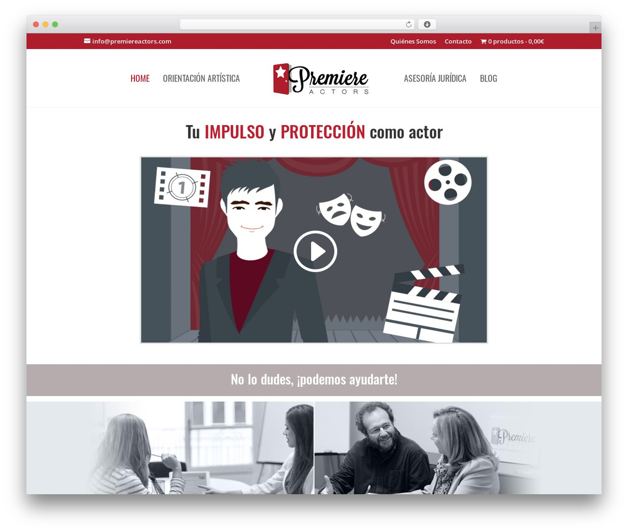 Divi theme WordPress - premiereactors.com