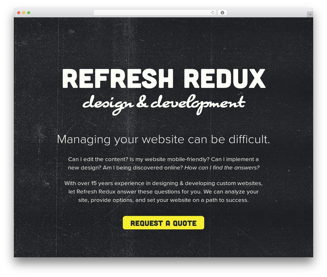 Refresh WordPress website theme - refreshredux.com Refresh WordPress website theme - refreshredux.com