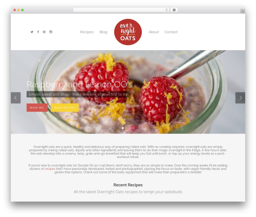 Cookbook WordPress plugin - overnightoats.uk