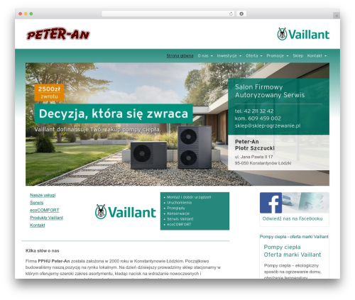 WordPress theme Bootstrap Four - peter-an.vaillant-partner.pl