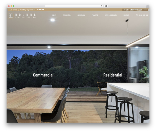 Bounds Constructions WordPress theme design - boundsconstructions.com.au