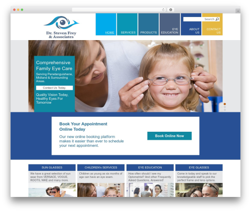 Dr Steven Frey premium WordPress theme - freyoptometrists.com