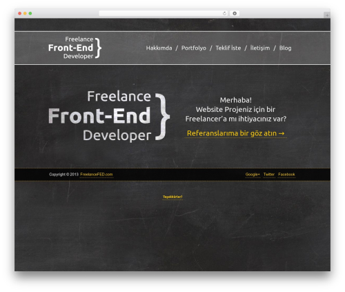 Freelance Front-End Developer WordPress theme - freelancefed.com