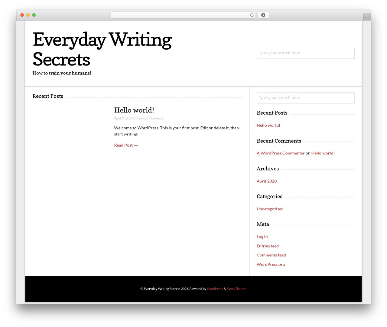 Lightly WordPress theme - everydaywritingsecrets.com