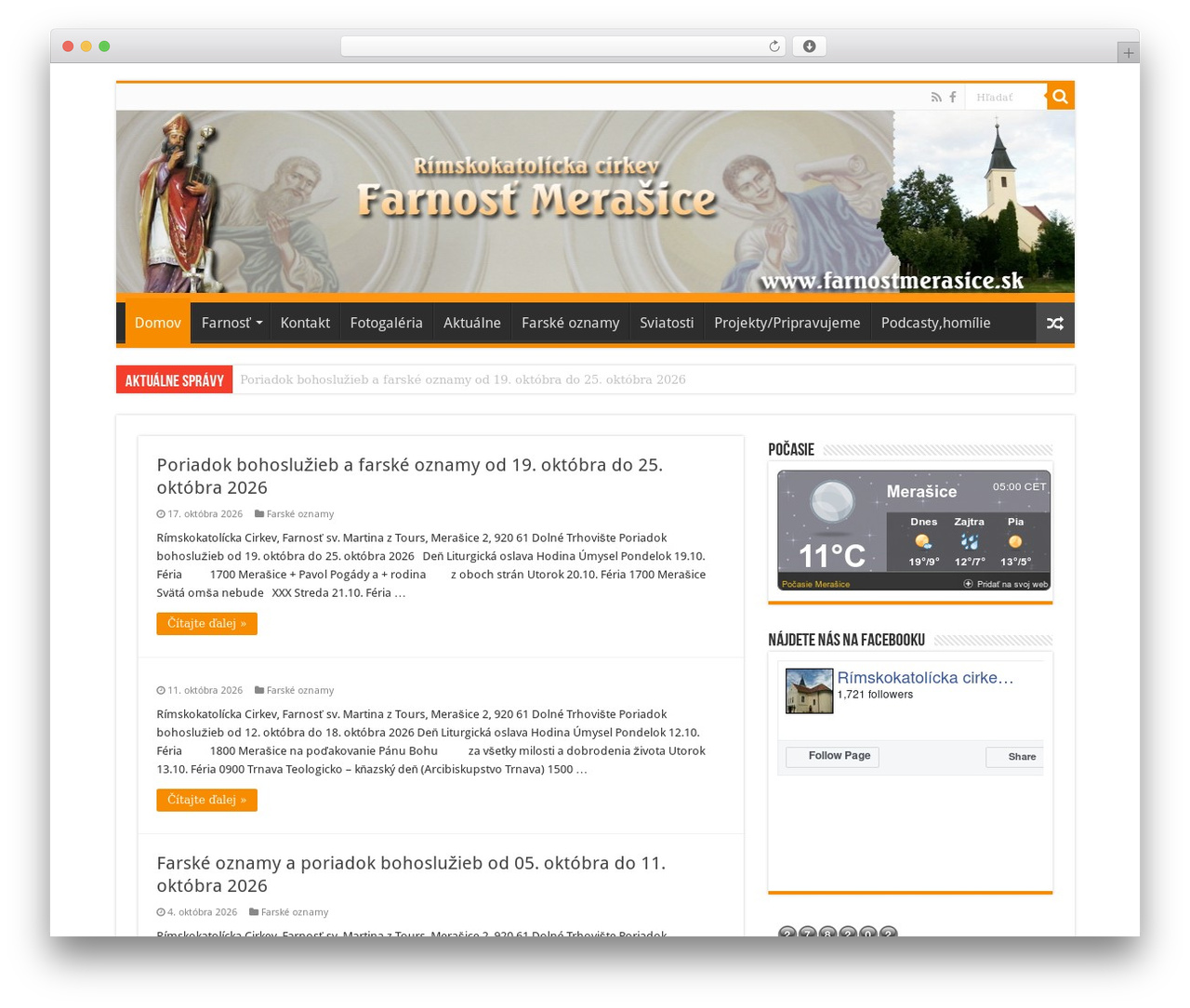 Sahifa top WordPress theme - farnostmerasice.sk