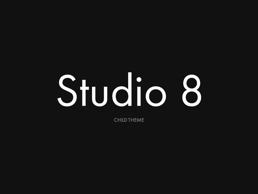 Studio 8 (Child Theme) WordPress theme by Simon Bouchard