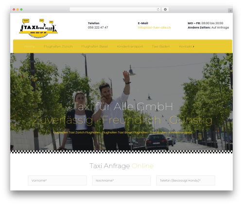 Triada WordPress theme - taxi-fuer-alle.ch