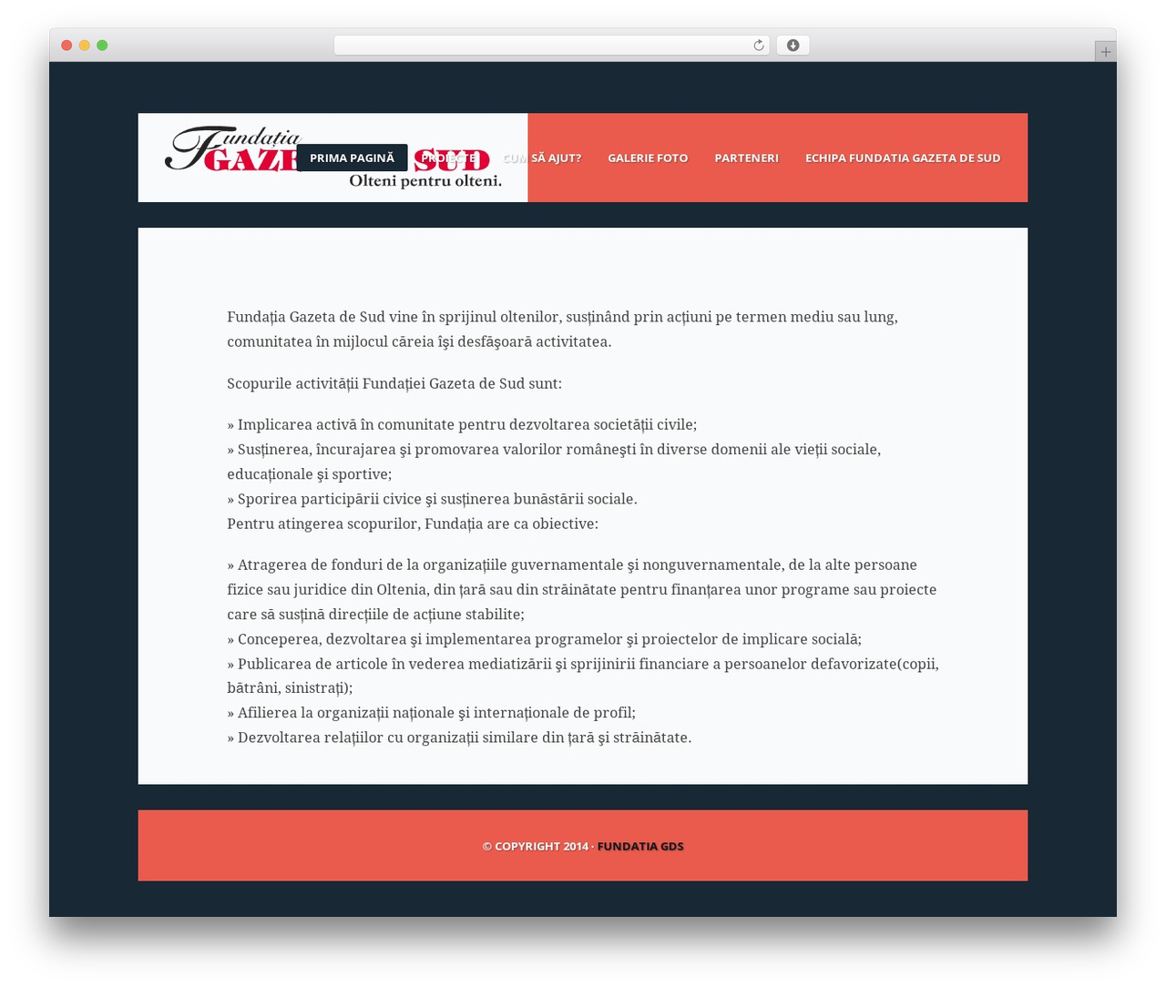 WordPress theme Thoughts - fundatia.gds.ro