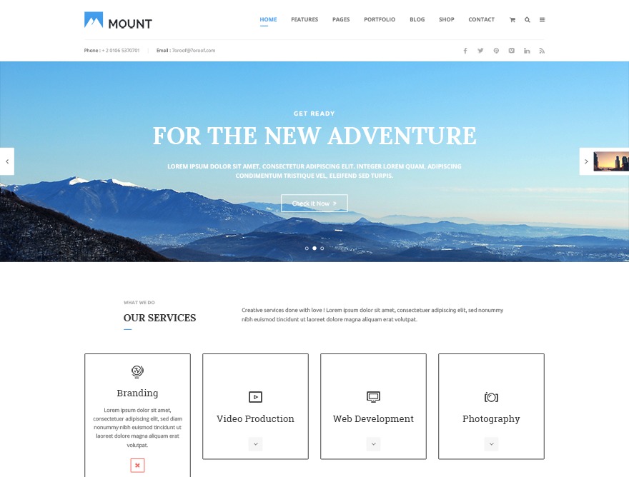 WordPress theme WP Mount WordPress theme WP Mount