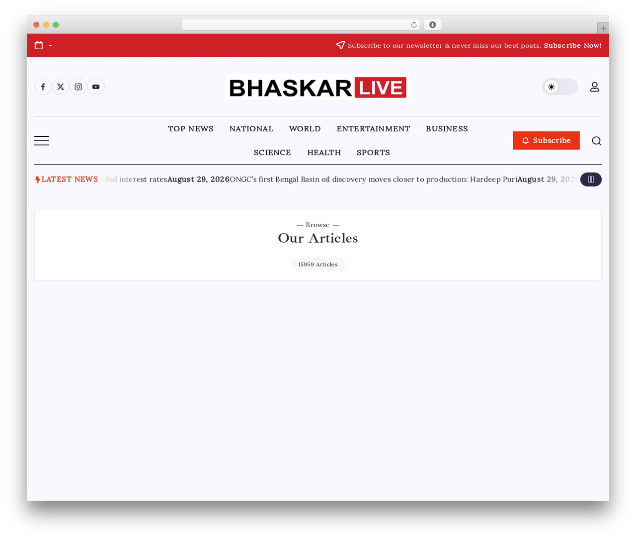 Blogsy free WordPress theme - bhaskarlive.in