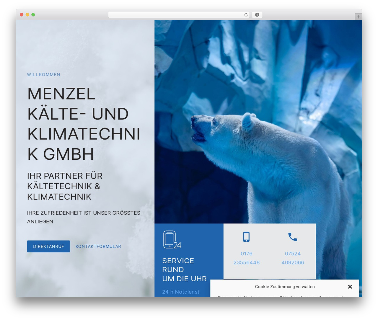 Constructor WordPress website theme - menzel-kaeltetechnik.de