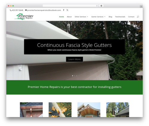Divi theme WordPress - premierhomerepairsinc.com