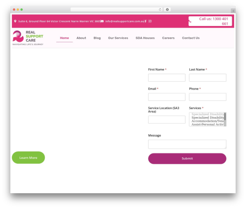 Hello Elementor WordPress theme - realsupportcare.com.au