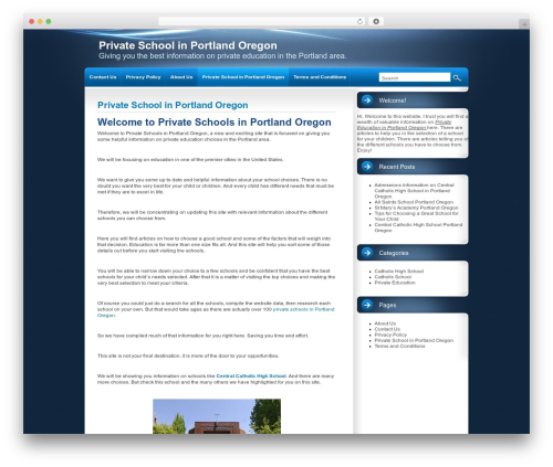 intrepidity theme WordPress - privateschoolsinportlandoregon.com