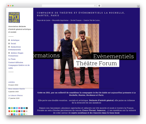 Side top WordPress theme - compagnieleroidesable.fr