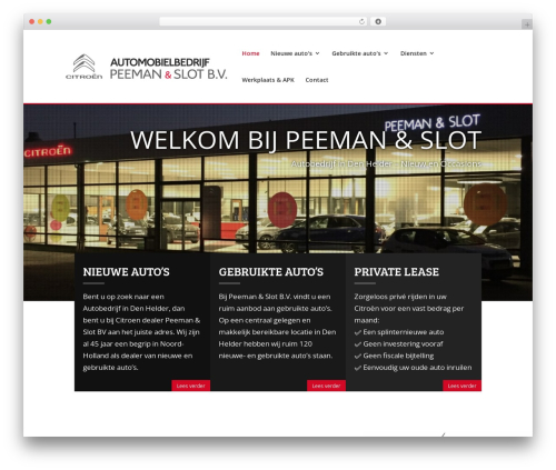 WordPress theme Divi - peemanslot.nl