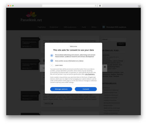 WordPress theme Skeptical - pasveikink.net