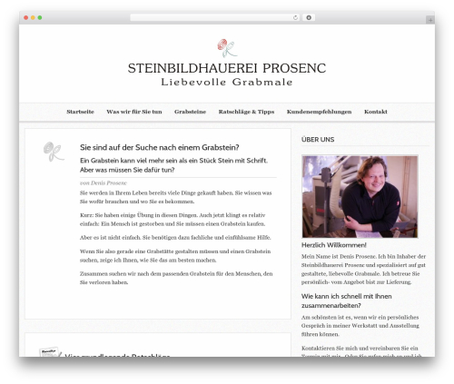 WordPress website theme Prosenc - prosenc.de