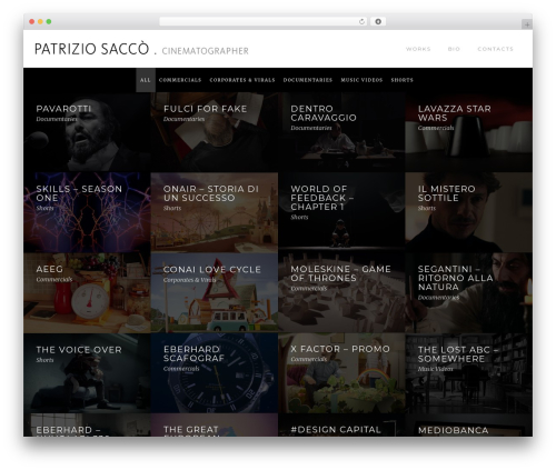dop theme WordPress - patriziosacco.it