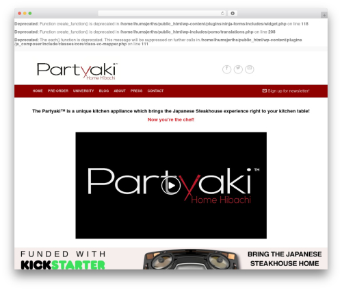 Flatsome WordPress theme - partyaki.com
