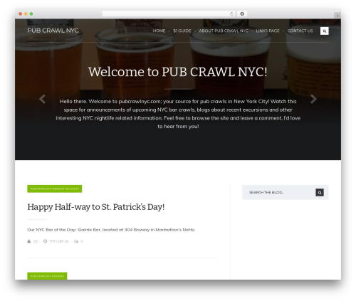 Koala WP theme - pubcrawlnyc.com