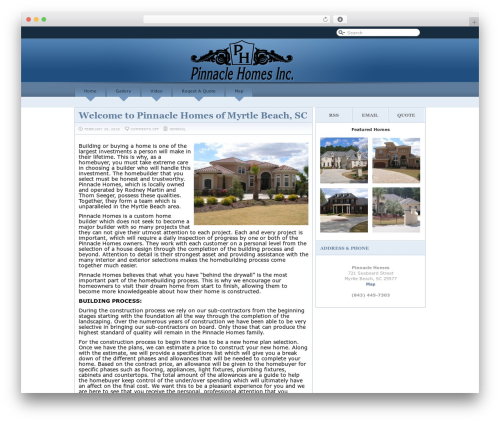 Makisig WordPress theme - pinnaclehomesofmb.com