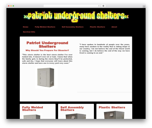 Responsive Pro WordPress theme - patriotundergroundshelters.com