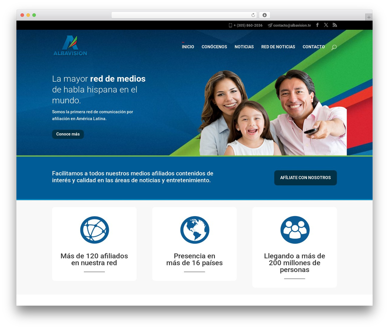 Theme WordPress Aumenta - albavision.tv