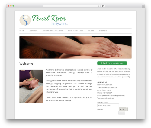 Tiny Forge massage WordPress theme - pearlriverbodywork.com