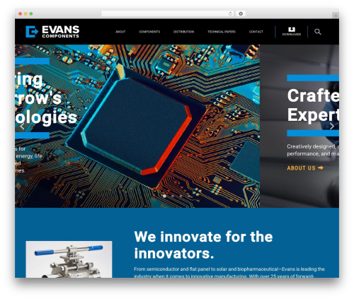 WordPress theme Evans Components Theme - evanscomponents.com