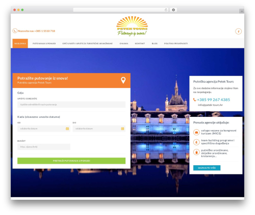 WordPress theme PetekTours - petek-tours.hr