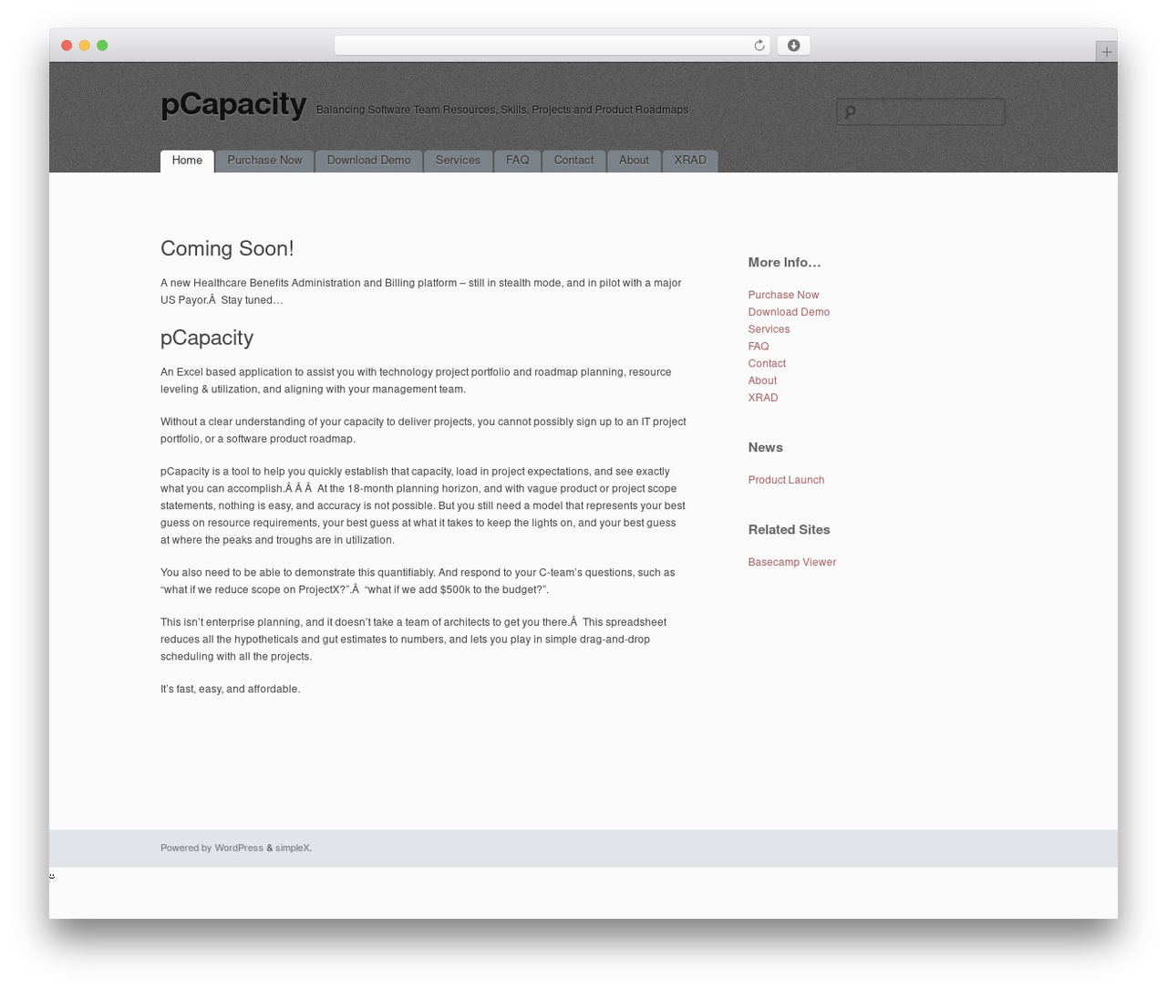 WordPress theme simpleX - pcapacity.com WordPress theme simpleX - pcapacity.com