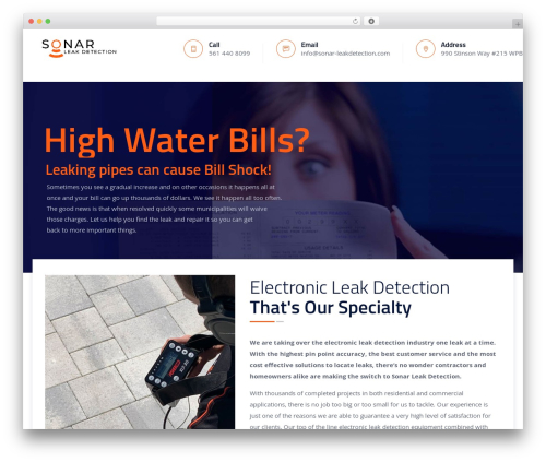 WordPress theme Tectxon - sonar-leakdetection.com