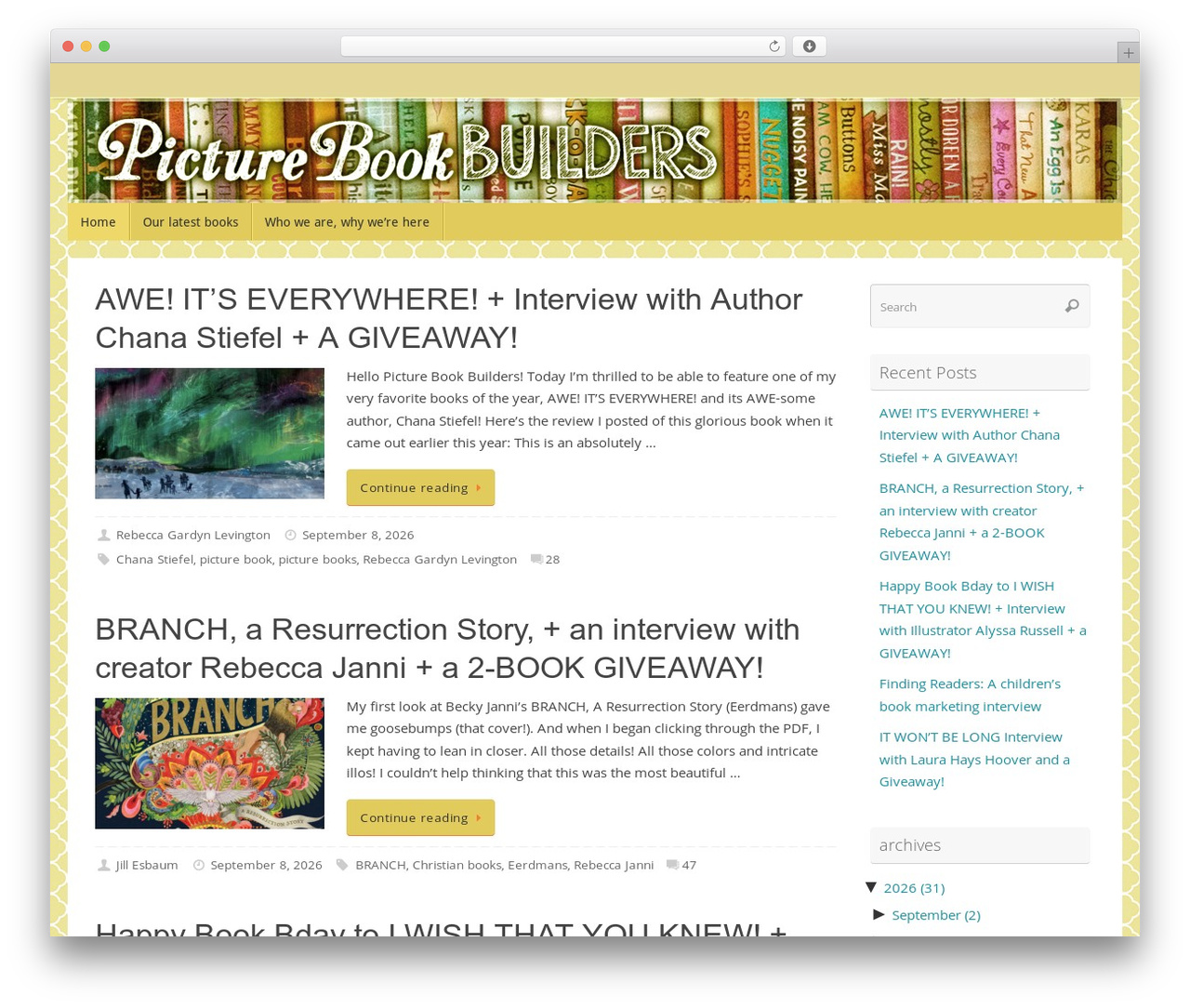 WordPress theme Tempera - picturebookbuilders.com WordPress theme Tempera - picturebookbuilders.com