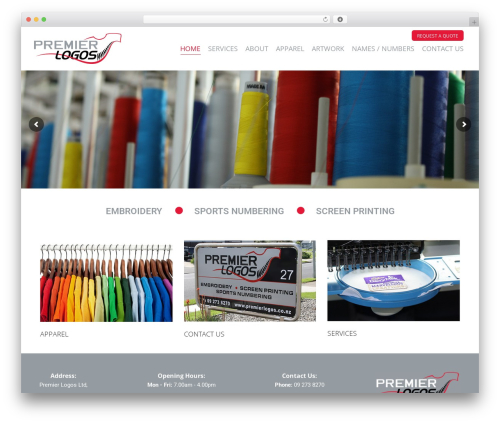WP theme The7 - premierlogos.co.nz