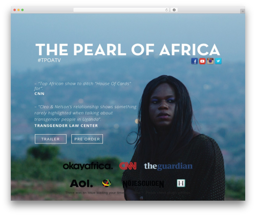 Baylie WordPress theme design - pearlofafrica.tv