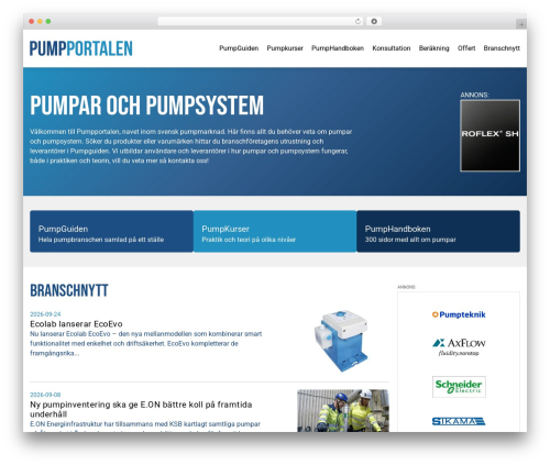 Blank theme WordPress - pumpportalen.se