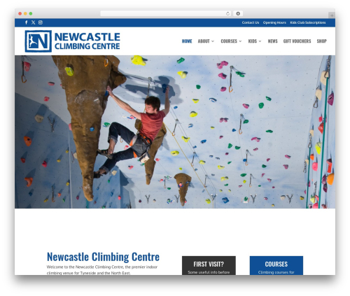 Divi best WordPress theme - newcastleclimbingcentre.co.uk