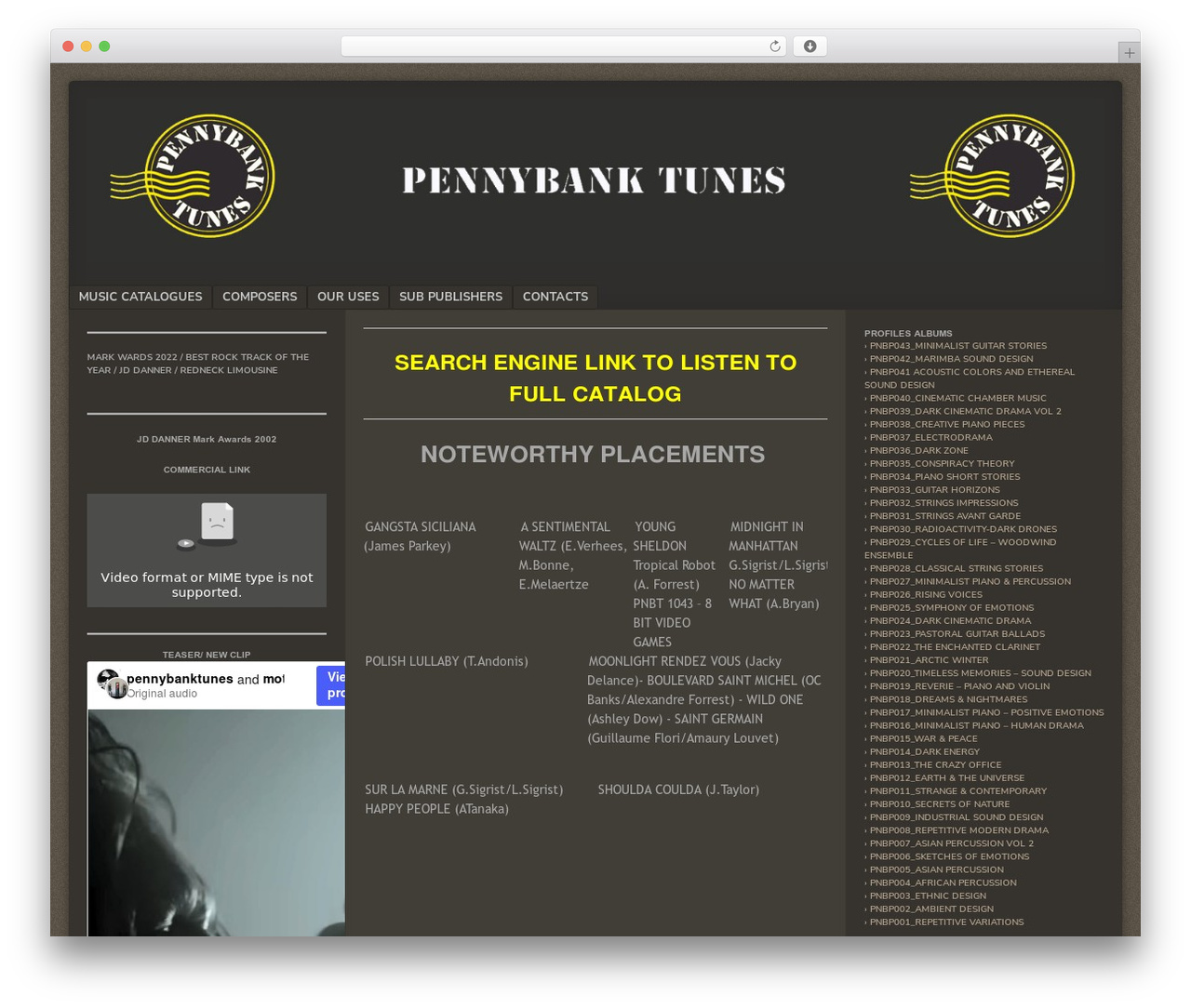 F2 theme WordPress - pennybanktunes.com