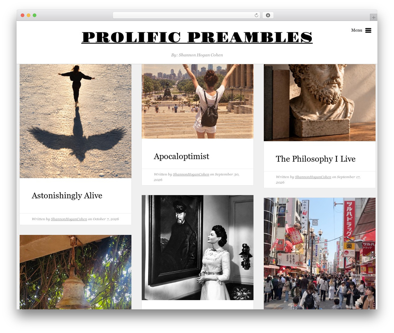 Fall WordPress theme - prolificpreambles.com