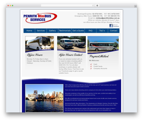 Penrith WordPress theme - penrithminibus.com.au