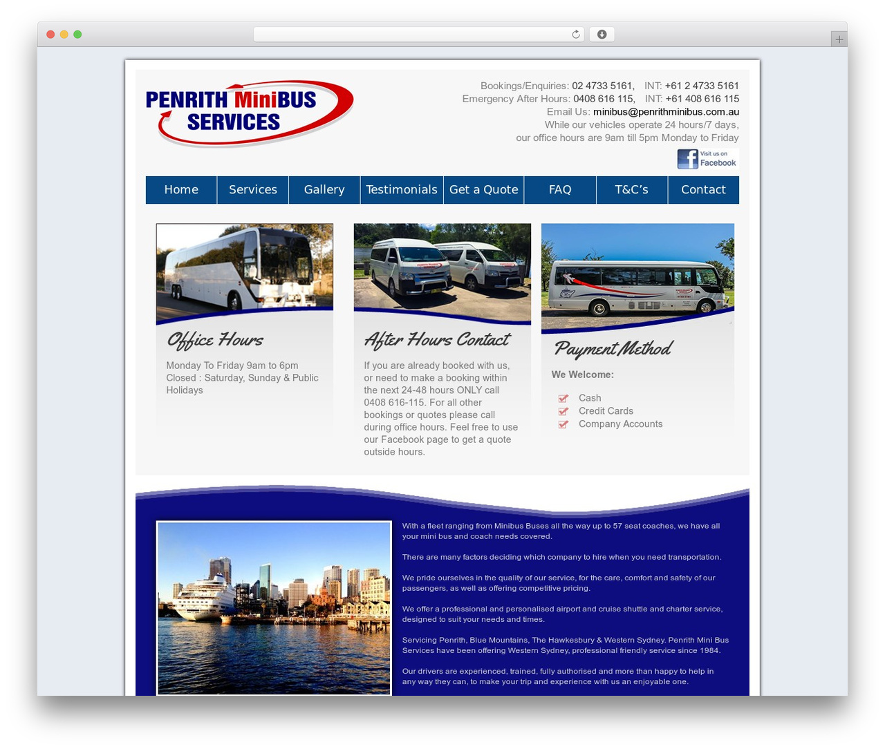 Penrith WordPress theme - penrithminibus.com.au