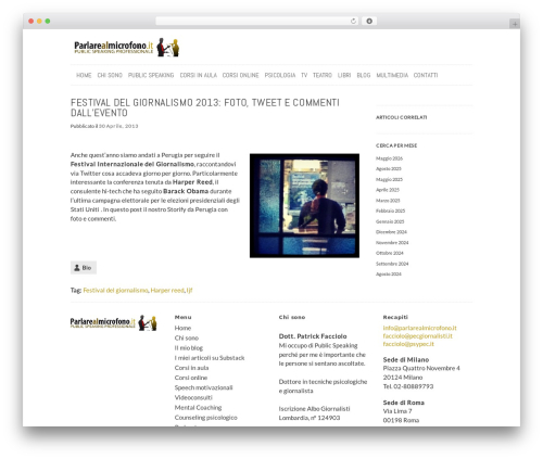 Purity WordPress theme - parlarealmicrofono.it/festival