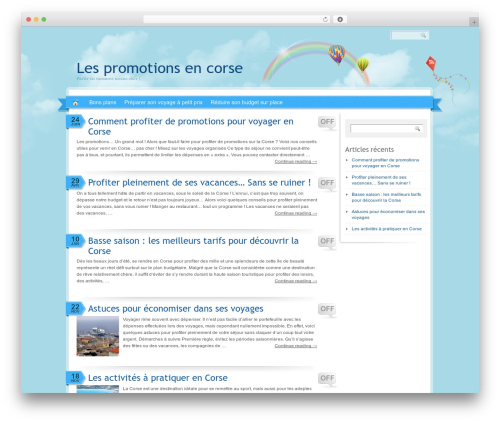 Rainbow WordPress theme - promocorse.fr
