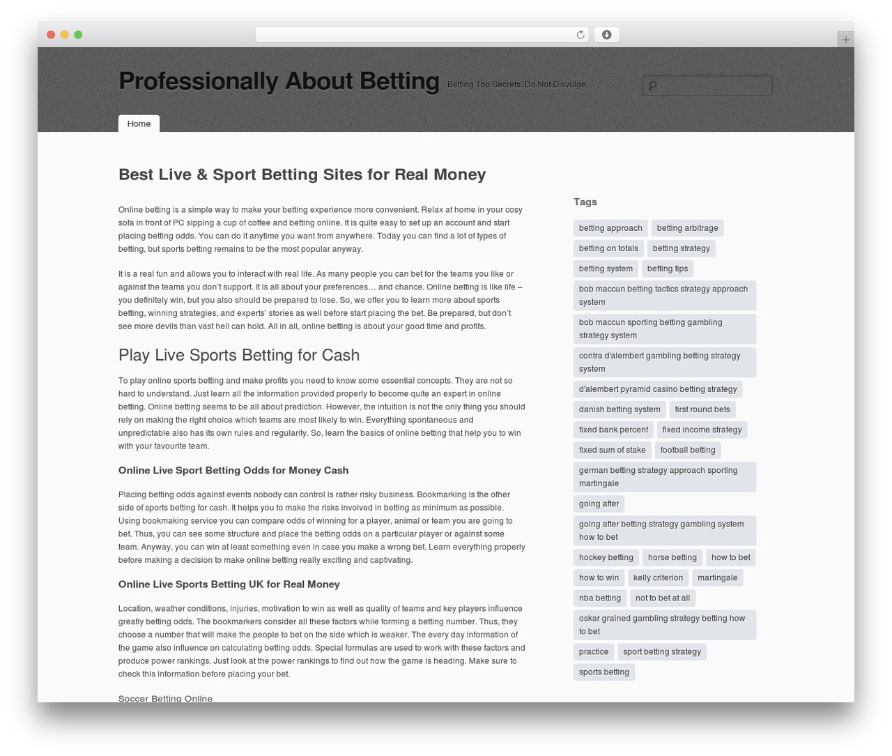 simpleX WordPress theme - ibettingpro.com