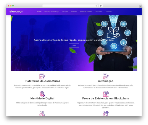 Webify top WordPress theme - elevasign.com.br