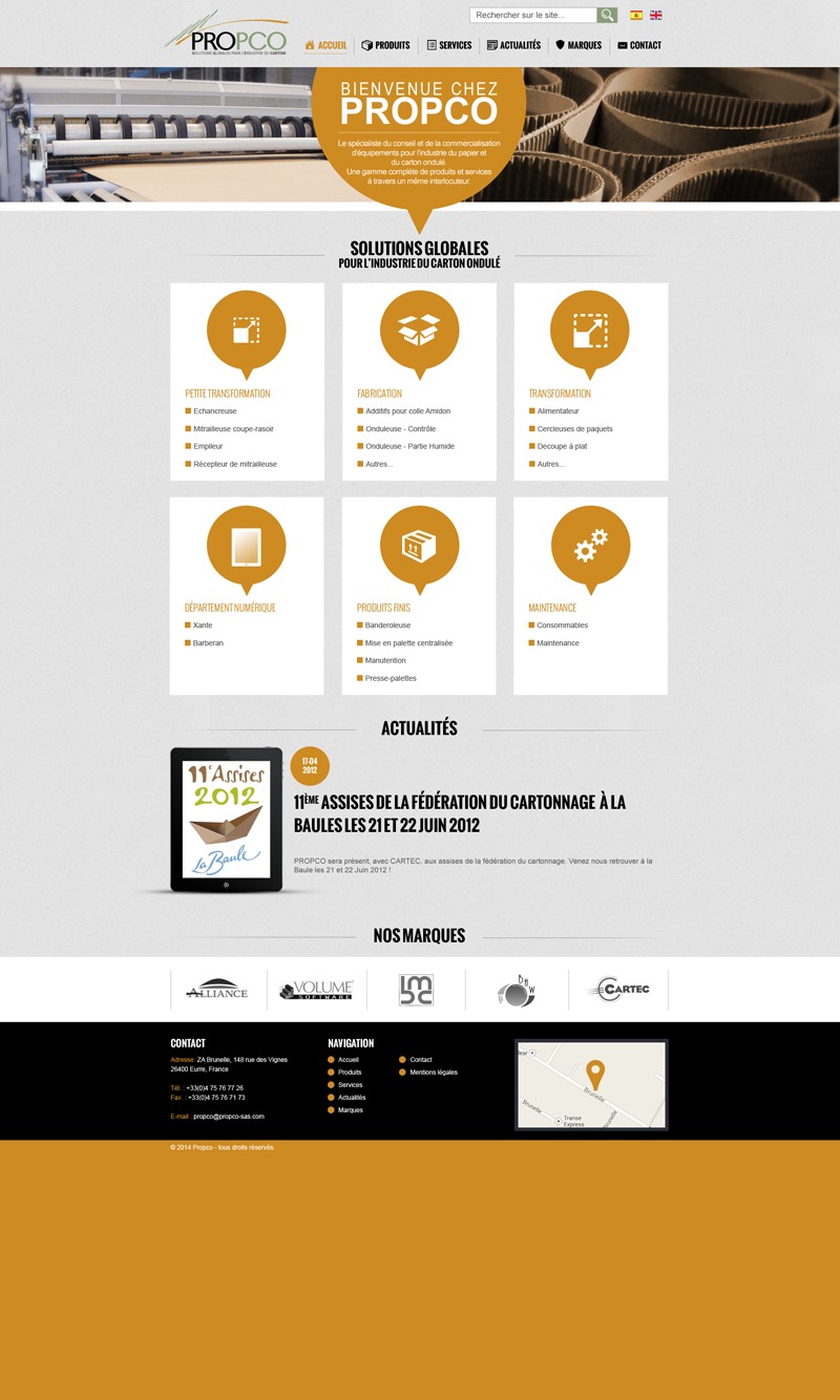 WordPress theme ProPCO by S?bastien Chandonay