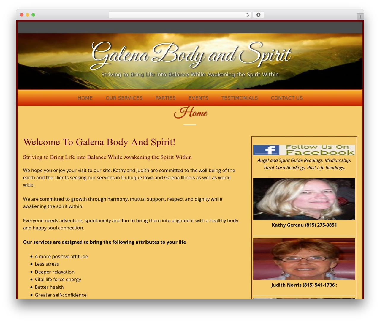 WordPress theme Comley - galenabodyandspirit.com