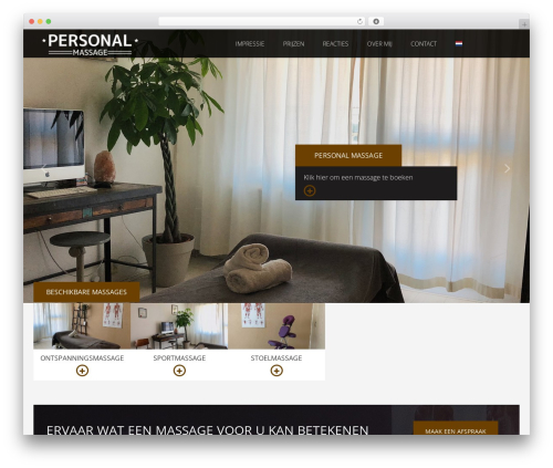 WordPress theme Fit Coach - personalmassage.nl